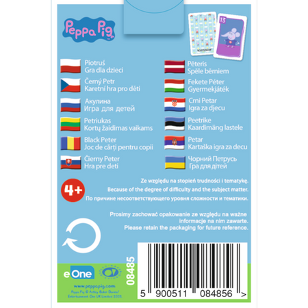 Świnka Peppa Karty do Gry Piotruś