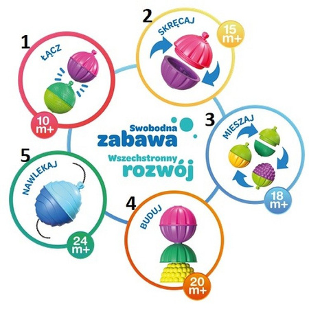 Trefl Baby - Obrotna Piramida Kulo - Klocki