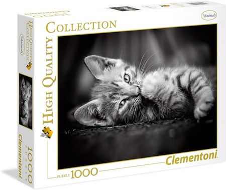 Clementoni Puzzle 1000 el. Kot Kotek Czarno Biały