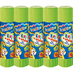 Klej w Sztyfcie 15g Mini Zoo Bambino Majewski 5szt.