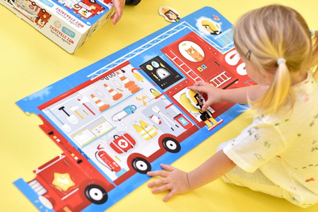 CzuCzu Puzzle z Dziurką Wóz Strażacki Dla Dzieci 2+