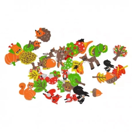 Brewis Naklejki z pianki Zwierzęta leśne 48szt