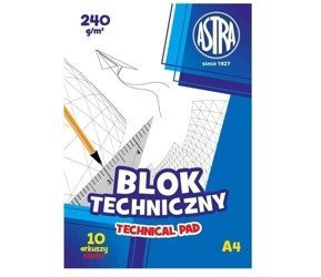 Astra Blok techniczny A4/10K 240g