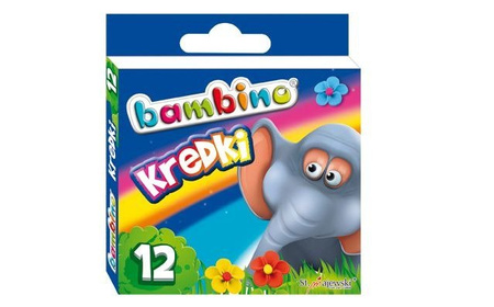 Bambino Kredki Świecowe 12 Kolorów