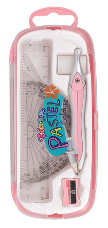 Colorino Zestaw geometryczny 8 elementów w kasetce pastel