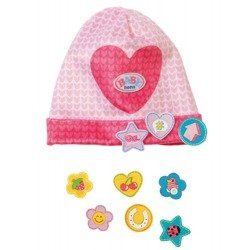 Baby Born - Czapeczka z Przypinkami - rożowa