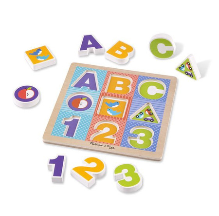 Melissa and Doug Puzzle Drewniane ABC 123 12m+