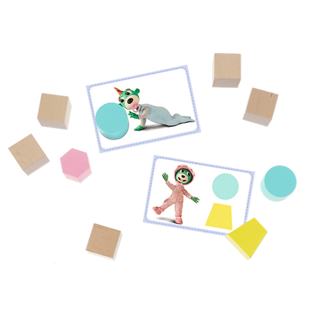 TREFL O!Klocki Pasowanki Baby Drewniane Klocki Bobaski i Miś