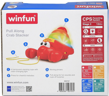 Smily Play Krab Piramidka do Ciągnięcia 12m+