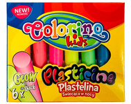 Colorino Plastelina szkolna świecąca 6 kolorów
