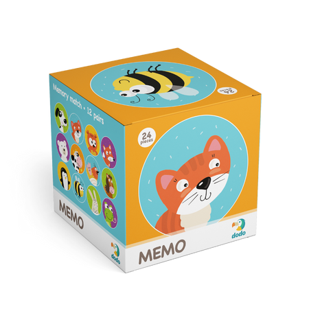 DODO Gra Pamięciowa Memo Mini 24 el. Zwierzęta