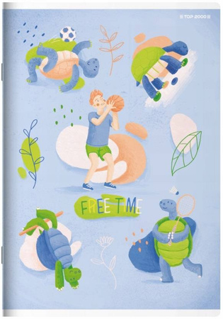 Top-2000 Zeszyt A5 16K 70g linia podwójna kolorowa