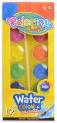 Colorino Kids Farby akwarelowe 12 kolorów pastylka