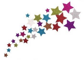 Astra - Naklejki Dekoracyjne - Brokatowe Gwiazdki