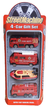 Metalowe Pojazdy Ratunkowe 4 szt Straż Pożarna