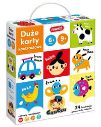 CzuCzu Duże karty kontrastowe 6-9 mies.