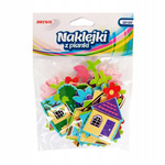Naklejki z pianki kwiatki i domki 40szt