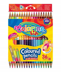 Colorino Kids Kredki ołówkowe trójkątne dwukolorowe 18 szt / 36 kol.
