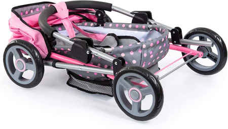 Bayer Wózek głęboki dla lalki szaro-róż. Cosy 12766AA