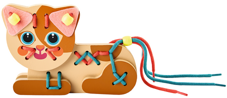 Trefl Drewniana Zabawka Przeplatanka Kotek Splotek