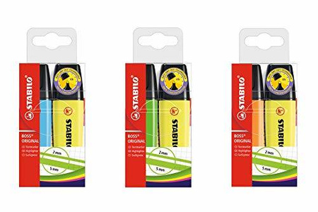 Stabilo Zakreślacze Boss 2-kol. w etui