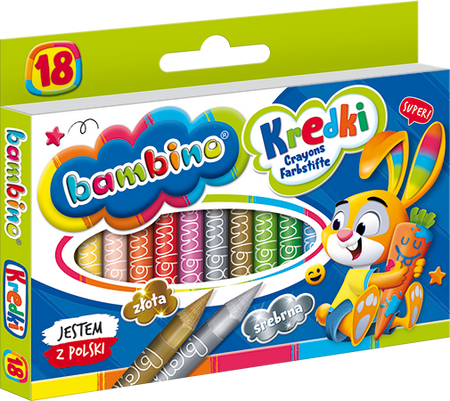 Kredki 18 Kolorów Bambino MAJEWSKI