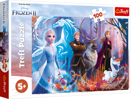 Puzzle 100 Kraina Lodu II Anna Elsa Olaf Trefl