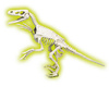 Clementoni Skamieniałości Velociraptor Świeci w Ciemności