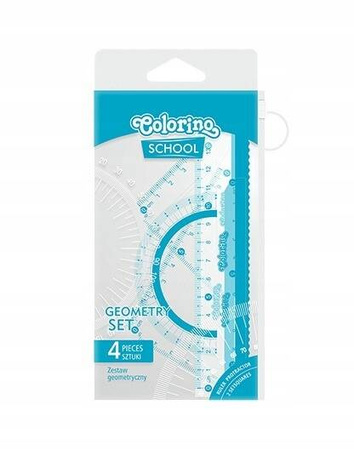 Colorino Zestaw geometryczny 4 el transparentny 15 cm