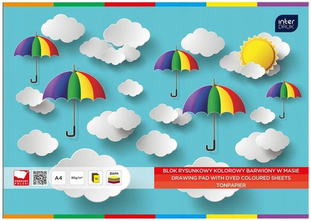 Interdruk Blok rysunkowy kolorowy 80g A4/10K