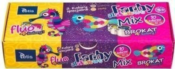 Tetis Farby Plakatowe fluo 10kol/20ml