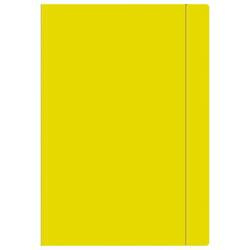 Teczka z gumką A4+ jednokolorowa żółta Interdruk