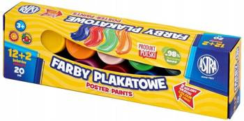 ASTRA Farby plakatowe 12+2 kol x 20 ml