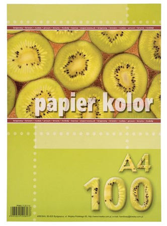 Kreska Papier ksero Kolorowy brązowy 80 g/m2 100 arkuszy