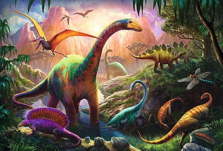 Trefl Puzzle 100 el. Świat Dinozaurów