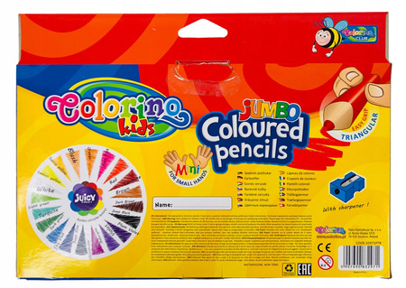COLORINO mini Kredki ołówkowe Jumbo 20 kol 6,5cm