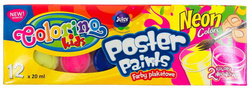 Colorino Kids Farby plakatowe 12 kol. 20 ml. Neonowe