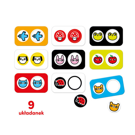 CzuCzu Puzzle kontrastowe Do pary 12m+