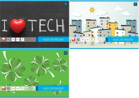 Interdruk Blok techniczny biały A3/10K