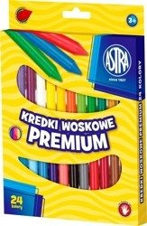 ASTRA Kredki Woskowe Premium 24 kolory