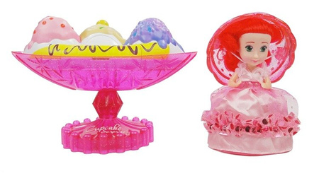 Cupcake Laleczka Babeczka - Deser Bananowy Różowy