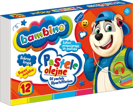 Pastele Olejne Bambino - 12 Kolorów - St.Majewski