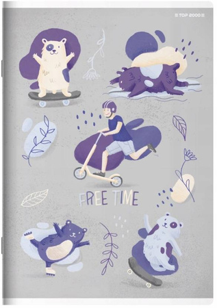 Top-2000 Zeszyt A5 16K 70g linia podwójna kolorowa