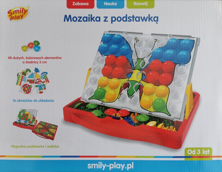 Smily Play Mozaika z Podstawką Układanka Guziczkowa