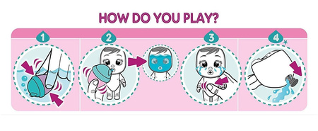 Cry Babies Laleczka Płaczący Bobas Domek Turkus