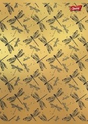 Zeszyt A5 60k krata Metallic Złote Ważki Unipap