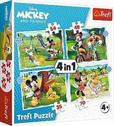 Puzzle 4w1 Fajny Dzień Mickiego Disney Trefl