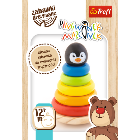 Drewniany Sorter Piramidka Pingwinek Marcinek TREFL