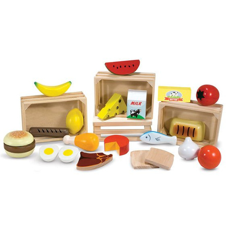 Melissa and Doug Produkty Spożywcze z Drewna 21 el