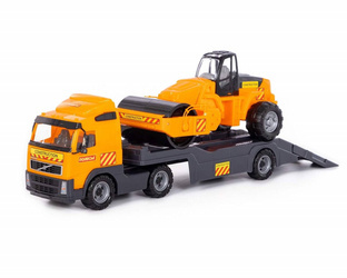 Polesie Ciężarówka z Przyczepą Walec Drogowy Volvo